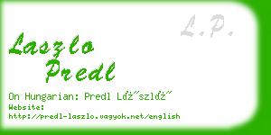 laszlo predl business card